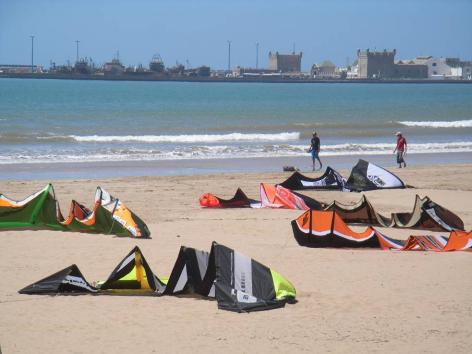 Kitesurfing on Essaouira beach