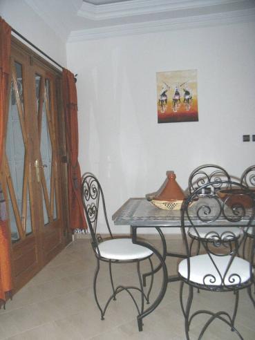 Dining area and door to breakfast terrace
